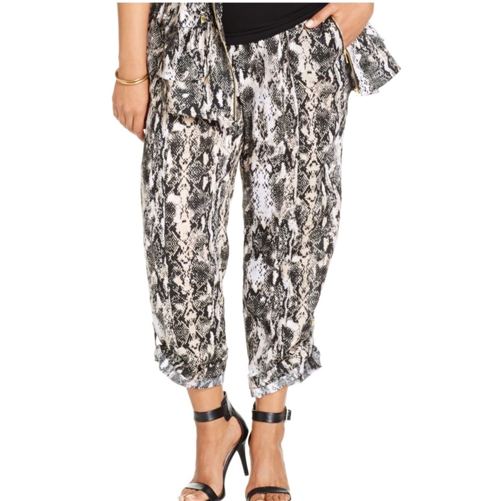 Calvin Klein Snakeskin Linen Pants